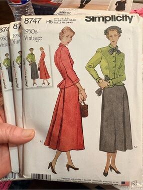 BN UNCUT SIMPLICITY 8747 H5 VINTAGE SEWING PATTERNS 1950S PINUPS